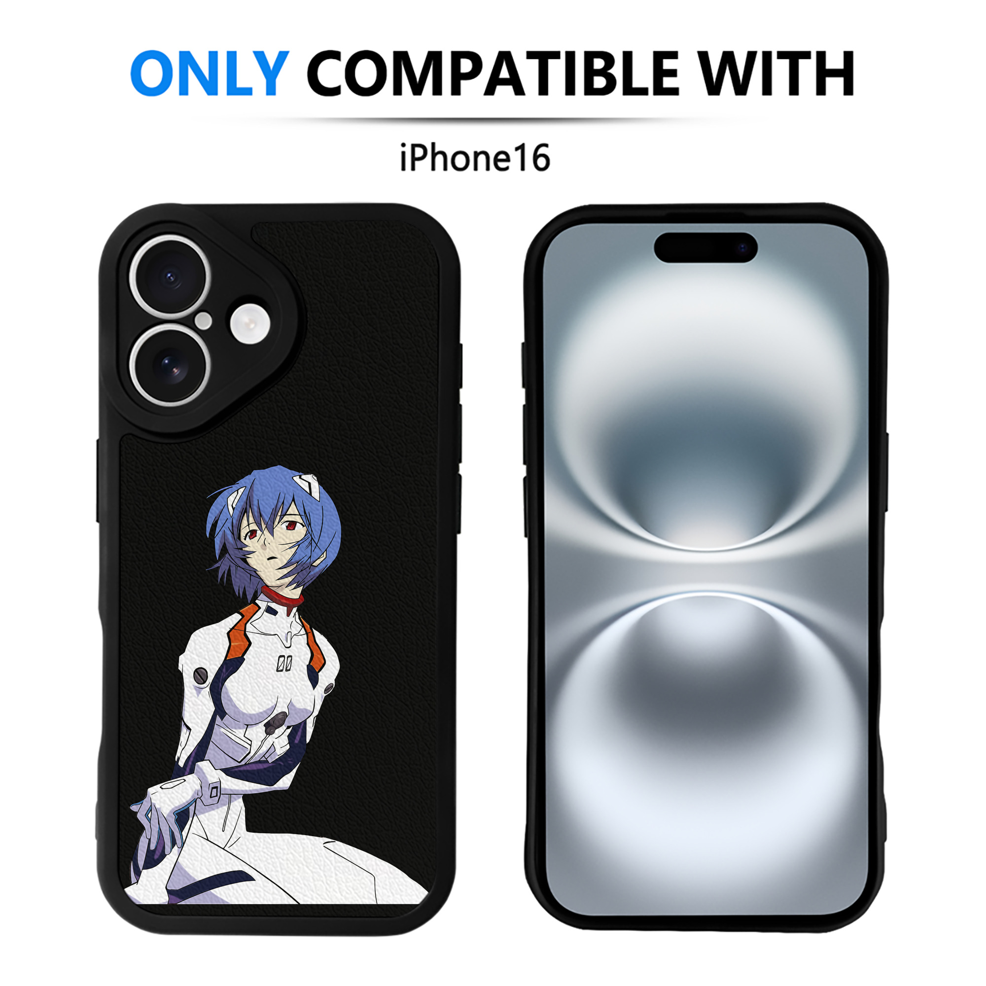 （画像用） EVA 新世紀エヴァンゲリオン 【iPhone 16シリーズ対応】シリコンスマホケース（レザー調） 材質：シリコン